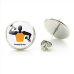 ROUND EARRING | STEEL ROUND FITNESS IMAGE - Vignette | LE BOX DU FITNESS®