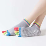 COLORED 5-TOE SOCK FOR SOFT GYM - Vignette | LE BOX DU FITNESSĀ®