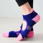CHAUSSETTE - CHAUSSETTE YOGA BLEU ET ROSE - Vignette | LE BOX DU FITNESS®