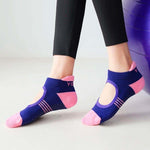 CHAUSSETTE - CHAUSSETTE YOGA BLEU ET ROSE - Vignette | LE BOX DU FITNESS®