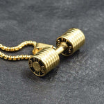 FITNESS NECKLACE - DUMBBELL POWER BODY JEWELRY - Vignette | LE BOX DU FITNESSĀ®
