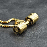 FITNESS NECKLACE - DUMBBELL POWER BODY JEWELRY - Vignette | LE BOX DU FITNESSĀ®