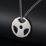 FITNESS NECKLACE - SILVER OLYMPIC BAR DISC - Vignette | LE BOX DU FITNESSĀ®
