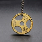 FITNESS NECKLACE - TRENDY GOLD OLYMPIC DISC - Vignette | LE BOX DU FITNESSĀ®