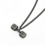 FITNESS NECKLACE - DISCREET STAINLESS DUMBBELL - Vignette | LE BOX DU FITNESS®