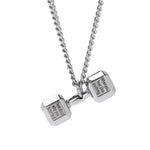 FITNESS NECKLACE - DISCREET STAINLESS DUMBBELL - Vignette | LE BOX DU FITNESS®
