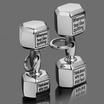 FITNESS NECKLACE - DISCREET STAINLESS DUMBBELL - Vignette | LE BOX DU FITNESS®