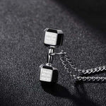 FITNESS NECKLACE - DISCREET STAINLESS DUMBBELL - Vignette | LE BOX DU FITNESS®