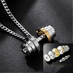 FITNESS NECKLACE - DUMBBELL FITNESS BICOLOR TRENDY - Vignette | LE BOX DU FITNESSĀ®