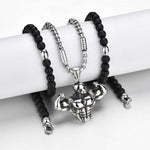 COLLIER FITNESS - FIGURINE BODYBUILDING EN METAL - Vignette | LE BOX DU FITNESS®