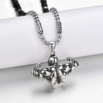 COLLIER FITNESS - FIGURINE BODYBUILDING EN METAL - Vignette | LE BOX DU FITNESS®