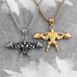 COLLIER FITNESS - PENDENTIF DEADLIFT BODYBUILDER