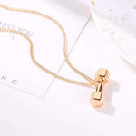 FITNESS NECKLACE - WOMEN'S DUMBBELL PENDANT - Vignette | LE BOX DU FITNESS®