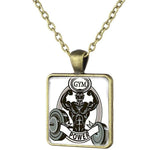 COLLIER FITNESS - PLAQUE POSING CULTURISTE VINTAGE - Vignette | LE BOX DU FITNESS®