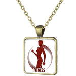 COLLIER FITNESS - PLAQUE POSING CULTURISTE VINTAGE - Vignette | LE BOX DU FITNESS®