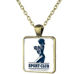 COLLIER FITNESS - PLAQUE POSING CULTURISTE VINTAGE - Vignette | LE BOX DU FITNESS®