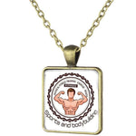 COLLIER FITNESS - PLAQUE POSING CULTURISTE VINTAGE - Vignette | LE BOX DU FITNESS®