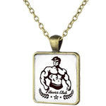 COLLIER FITNESS - PLAQUE POSING CULTURISTE VINTAGE - Vignette | LE BOX DU FITNESS®