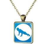 COLLIER FITNESS - PLAQUE POSING CULTURISTE VINTAGE - Vignette | LE BOX DU FITNESS®
