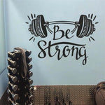 HOME DECORATION - WEIGHT BAR + "BE STRONG" - Vignette | LE BOX DU FITNESSĀ®