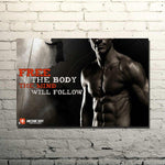 FITNESS POSTER - "FREE THE BODY THE MIND WILL FOLLOW" - Vignette | LE BOX DU FITNESSĀ®