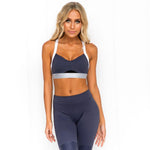 SPORTS OUTFIT - LEGGINGS AND BRA IN NAVY BLUE - Vignette | LE BOX DU FITNESS®