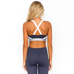 SPORTS OUTFIT - LEGGINGS AND BRA IN NAVY BLUE - Vignette | LE BOX DU FITNESS®