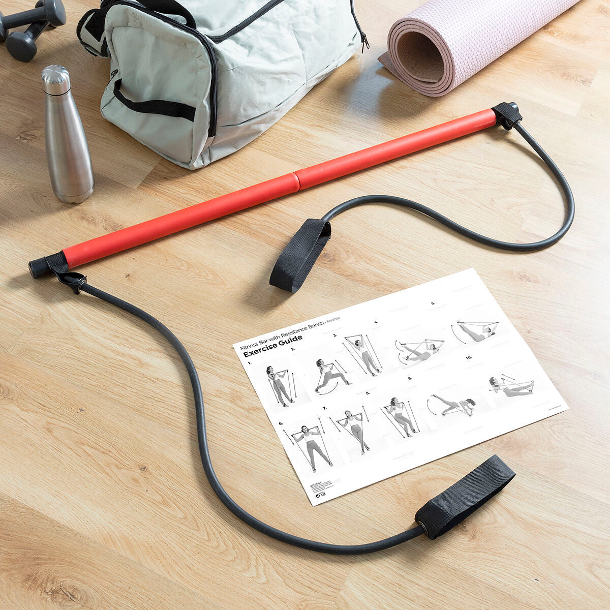Barre de Fitness avec Élastiques