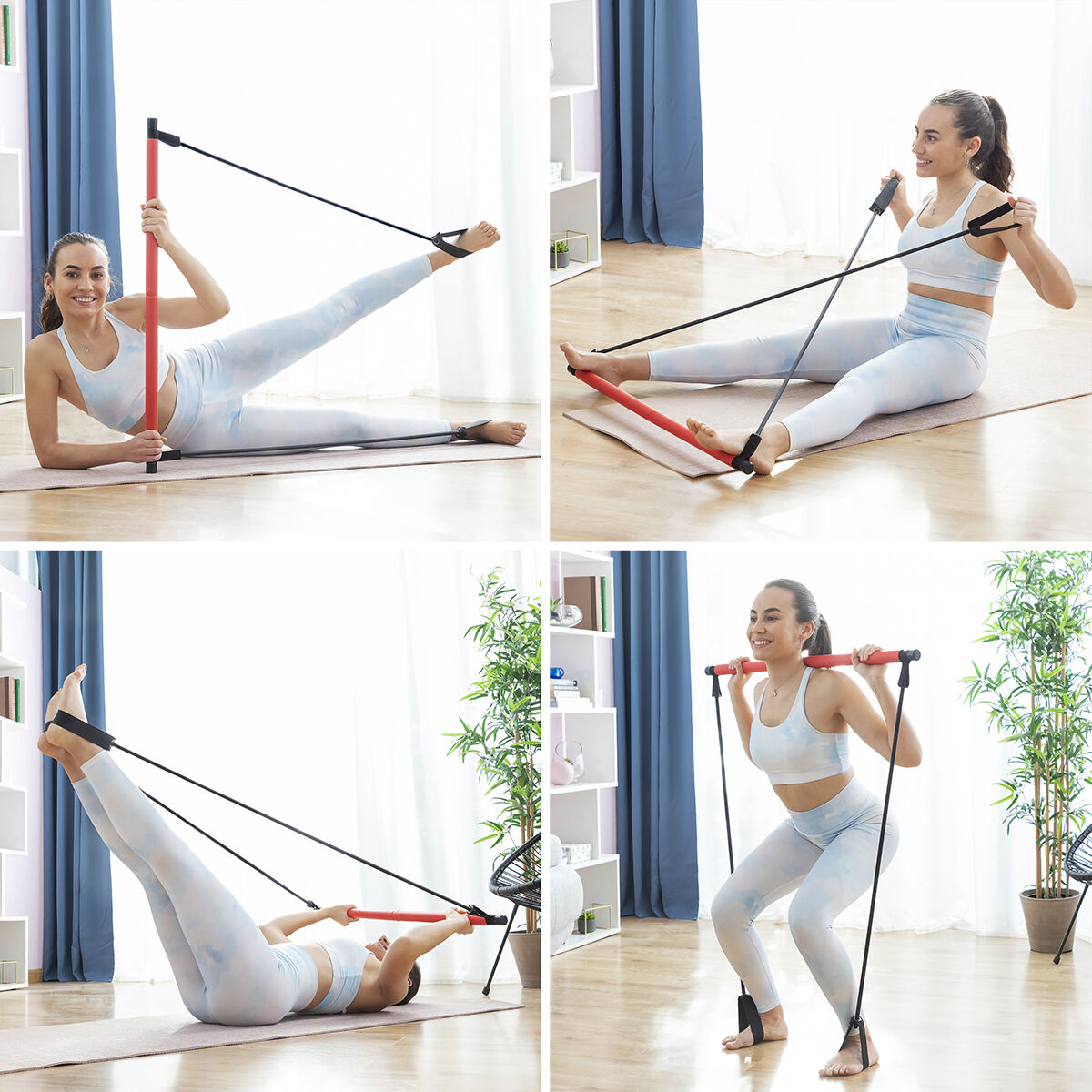 Barre de Fitness avec Élastiques