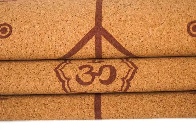 Tapis Pour Le Yoga Liege 7 fleurs OM Le Box Du Fitness