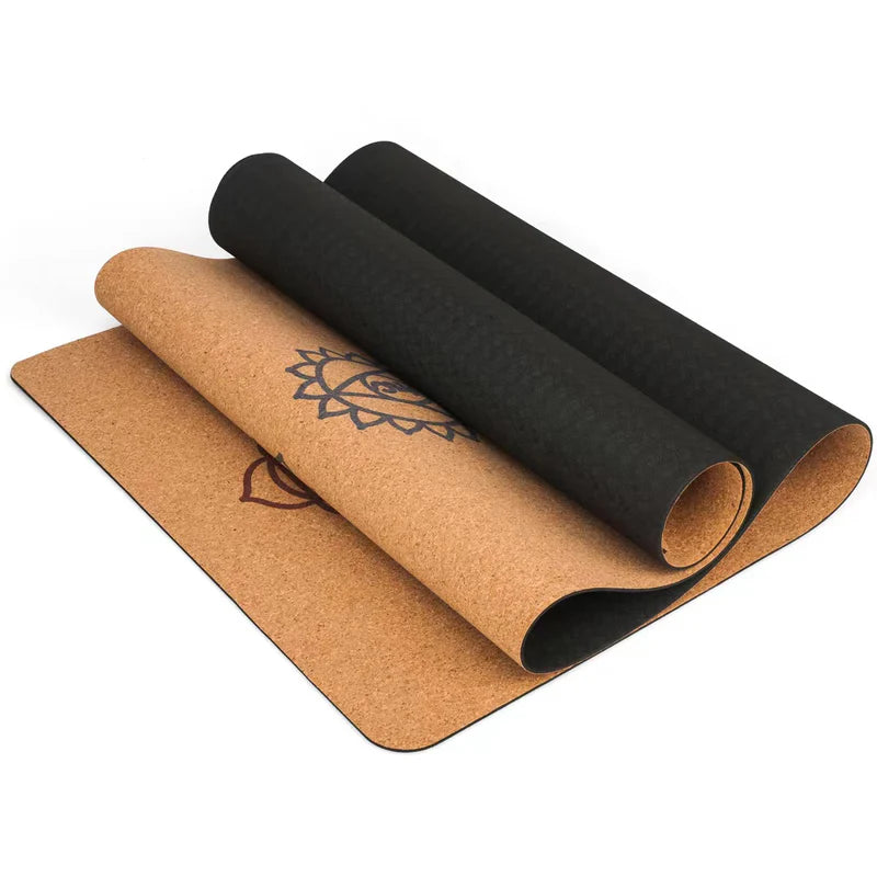 Tapis Pour Le Yoga Liege 7 fleurs souple Le Box Du Fitness