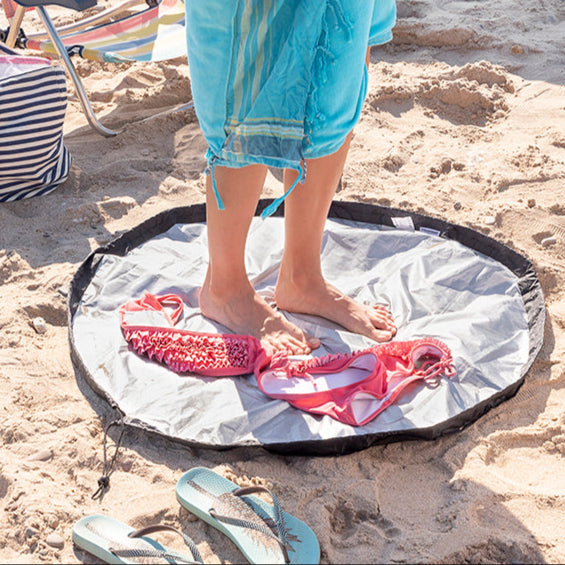 Tapis de Vestiaire et Sac Impermeable 2-en-1