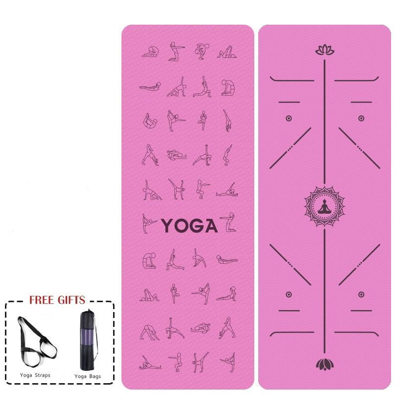 Tapis de Yoga double Face Rose