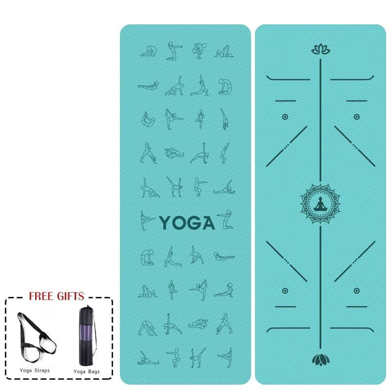 Tapis de Yoga double Face Turquoise