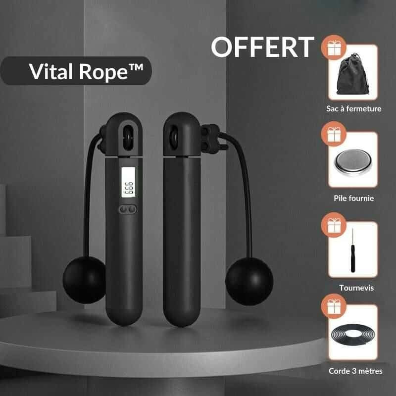 corde à sauter noir matériel de fitness