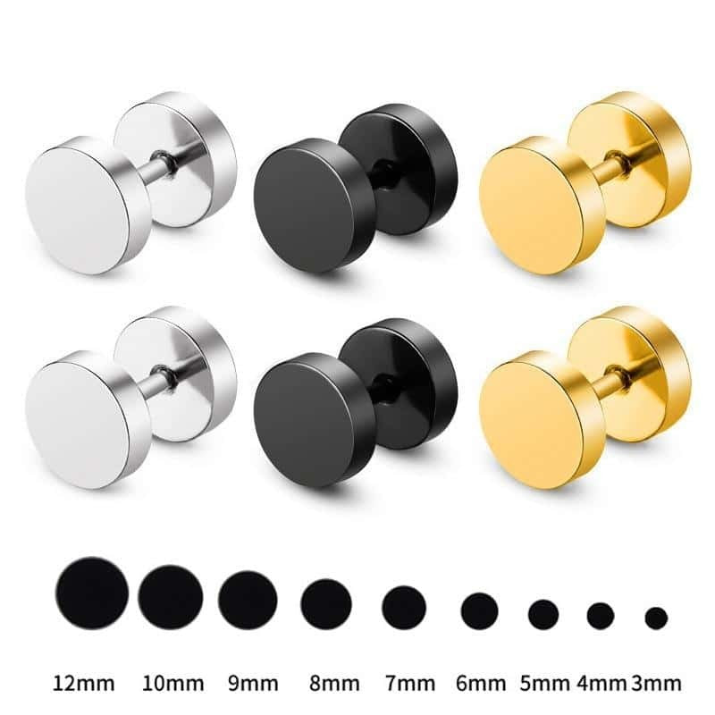 BOUCLE D’OREILLE FITNESS - FERMOIR À VIS 6 COULEURS