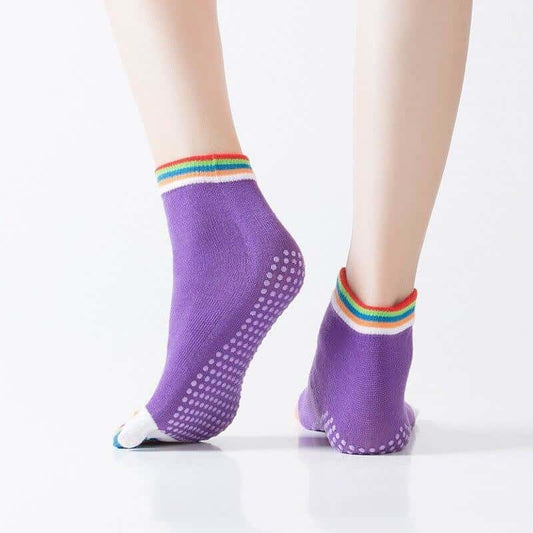 CHAUSSETTE 5 DOIGT COLORÉ POUR GYM DOUCE