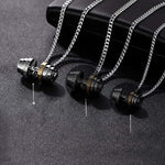 FITNESS NECKLACE - DUMBBELL FITNESS BICOLOR TRENDY - Vignette | LE BOX DU FITNESS®