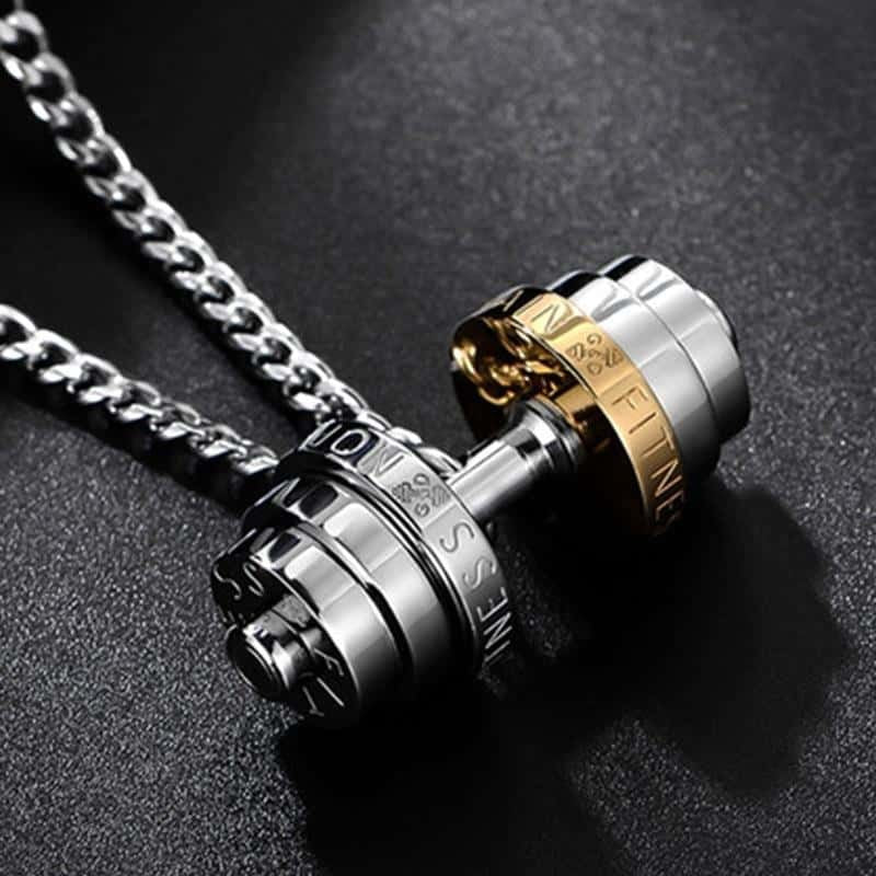 COLLIER FITNESS - HALTÈRE CULTURISTE CASUAL SPORT