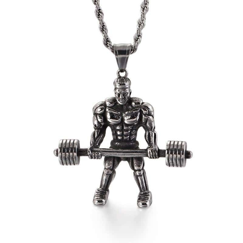 COLLIER FITNESS - MUSCLOR EN DÉVELOPPÉ MILITAIRE HALTÈRE