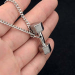 COLLIER FITNESS - PENDENTIF HALTÈRE - Vignette | LE BOX DU FITNESS®