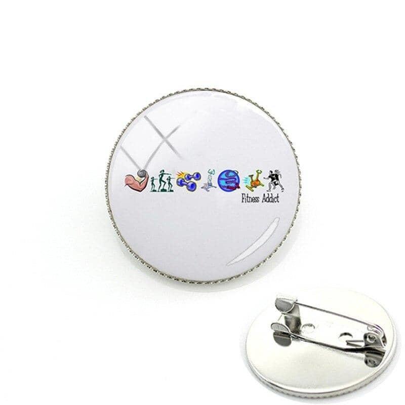 BADGE FITNESS - À ÉPINGLE RONDS