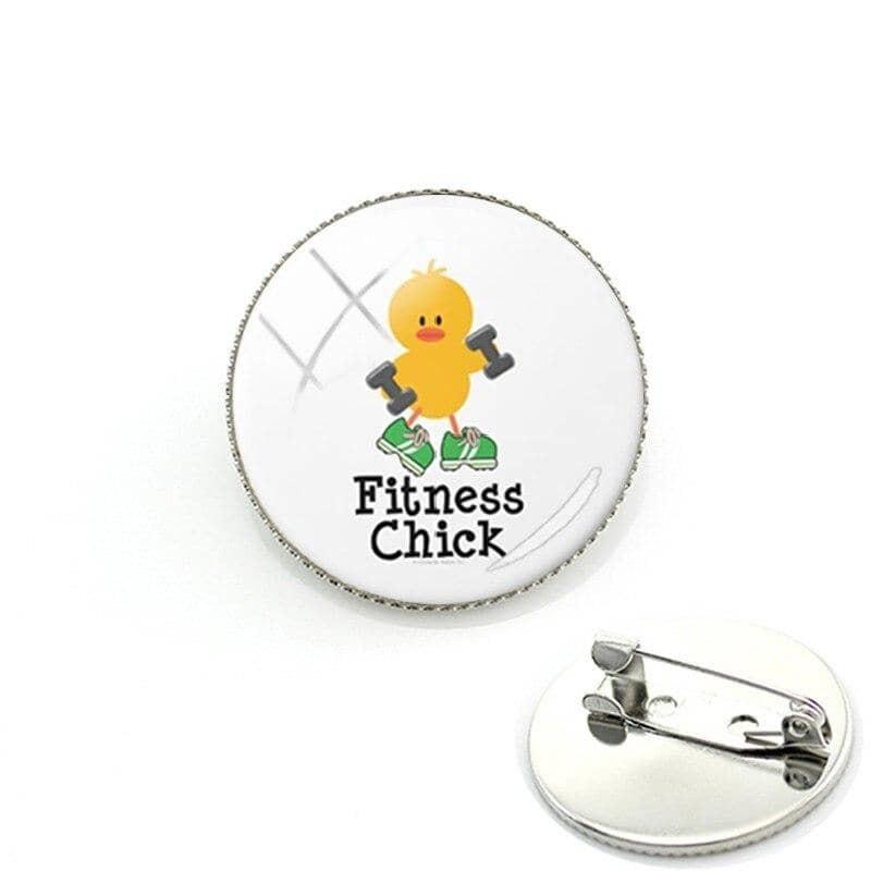 BADGE FITNESS - À ÉPINGLE RONDS