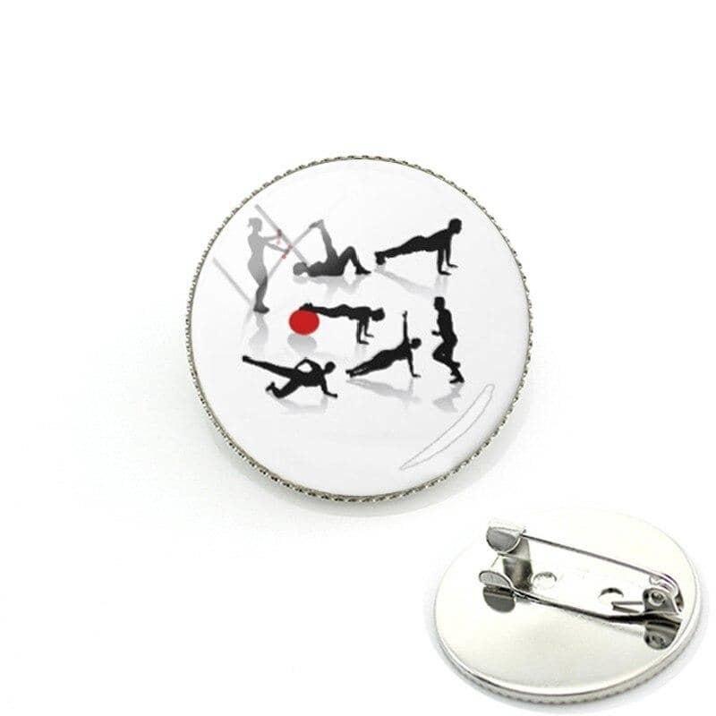 BADGE FITNESS - À ÉPINGLE RONDS