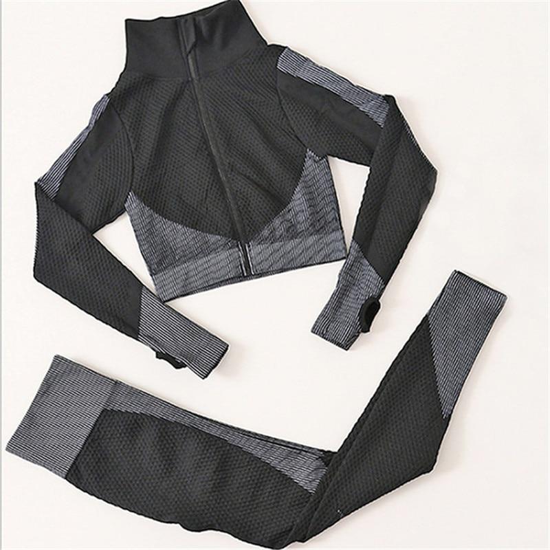 TENUE DE SPORT - ENSEMBLE FITNESS LEGGING TAILLE HAUTE